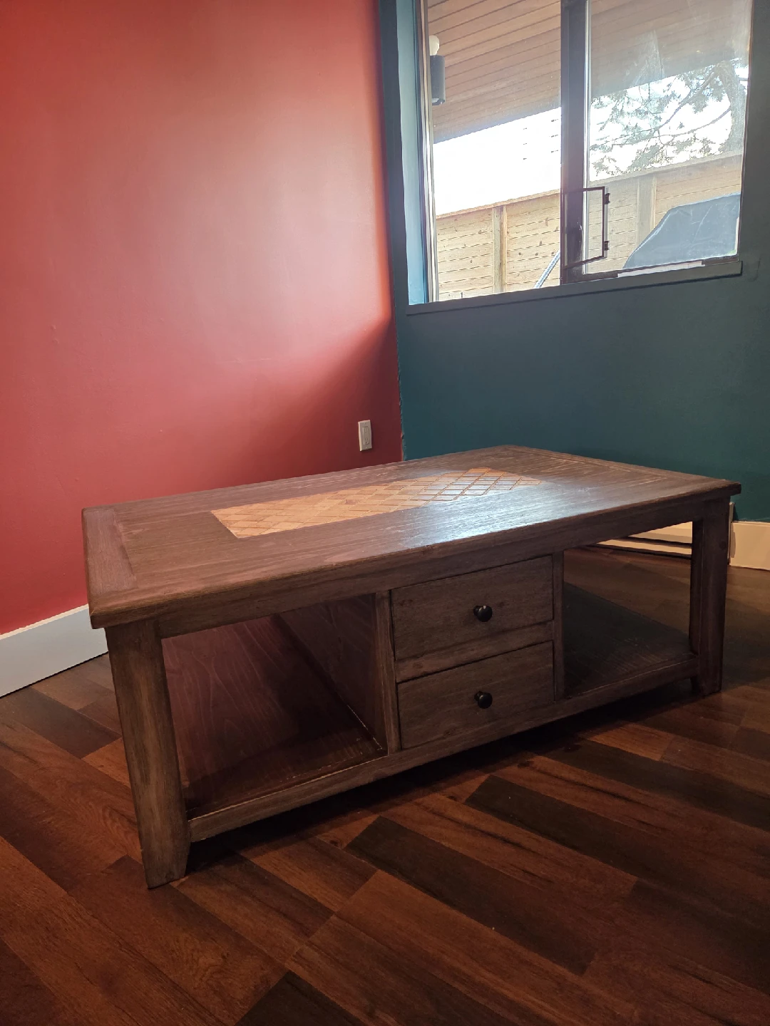 Grey washed Wooden Coffee Table and Side Table Set - photo 2