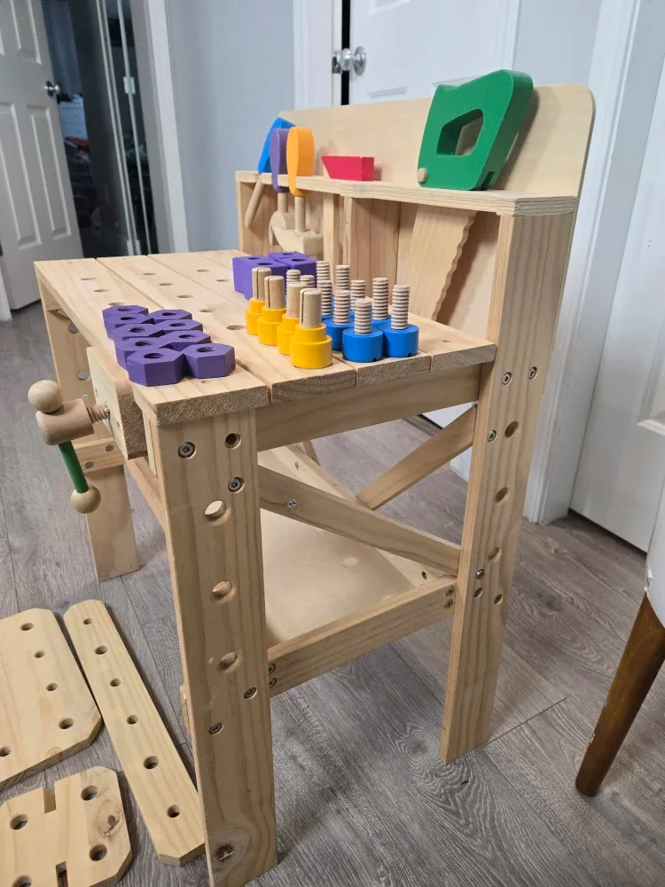 Kids wooden tool bench image indicator(4)