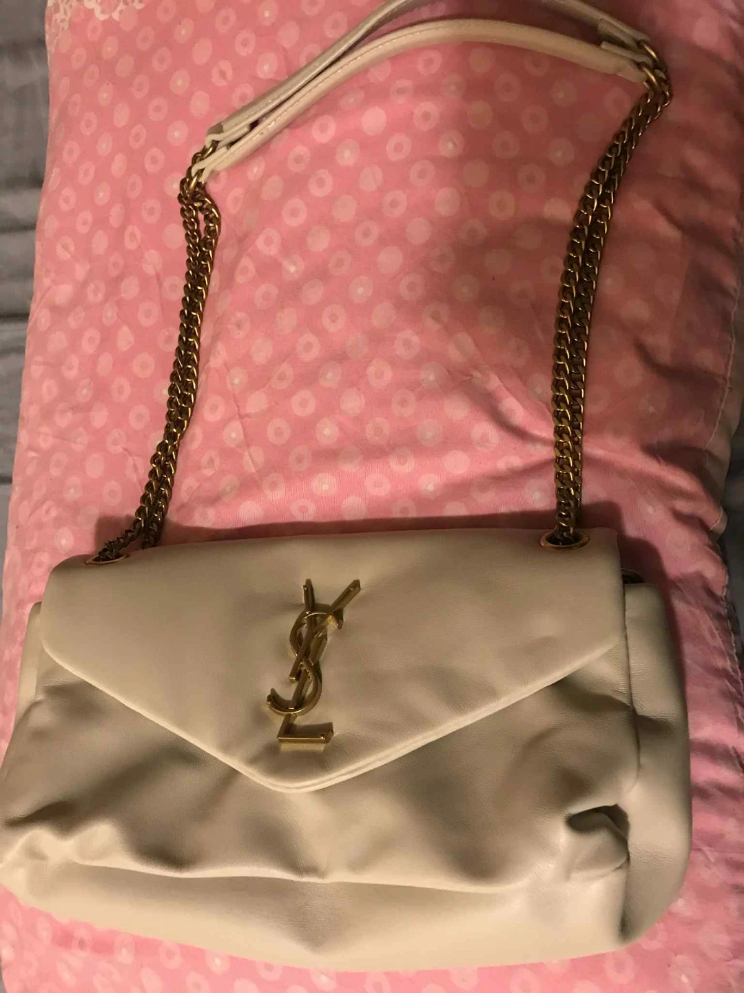 Yves Saint Laurent YSL White Leather Shoulder Bag - photo 4