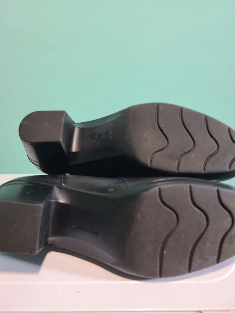 Clarks Black Leather Ankle Boots image indicator(6)