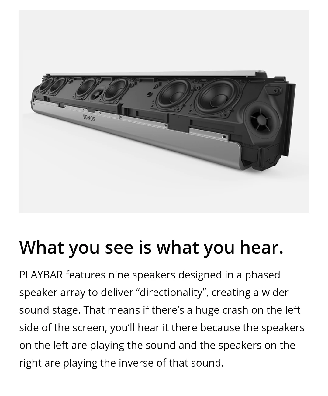 Sonos PlayBar Wireless Soundbar For Home Theatre & TV " FIRM " - photo 2