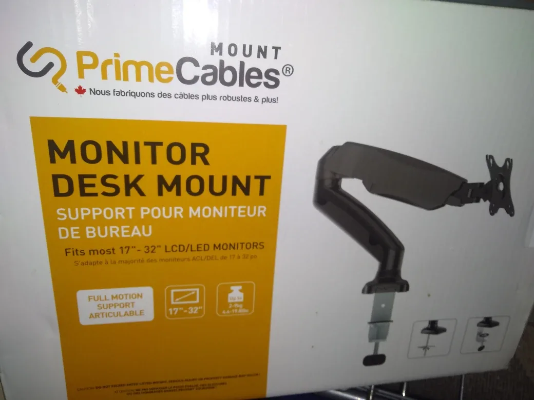 PrimeCables Monitor Desk Mount - New in Box!