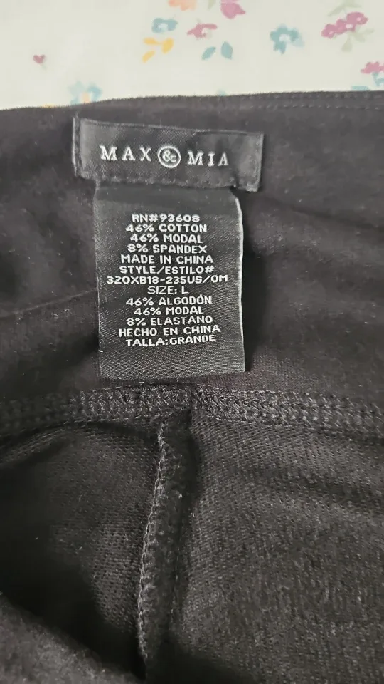 MAX & MIA Black warm  Pants - Size L image indicator(2)