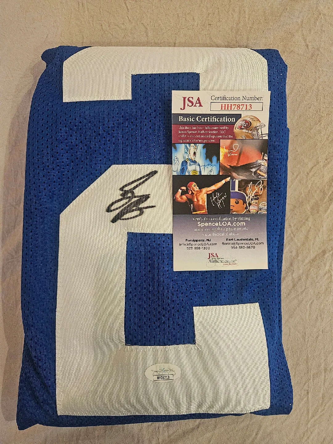 Autographed Barkley Jersey.