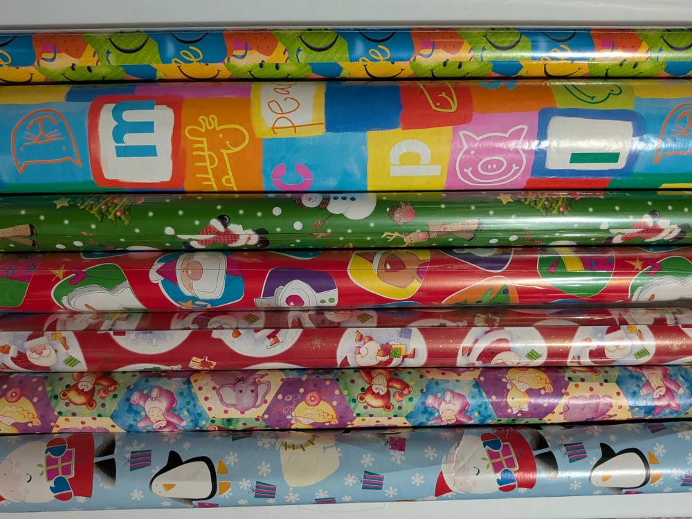 Assorted Xmas/BDay Wrapping Paper Rolls, Kids ALL for $5 - photo 3