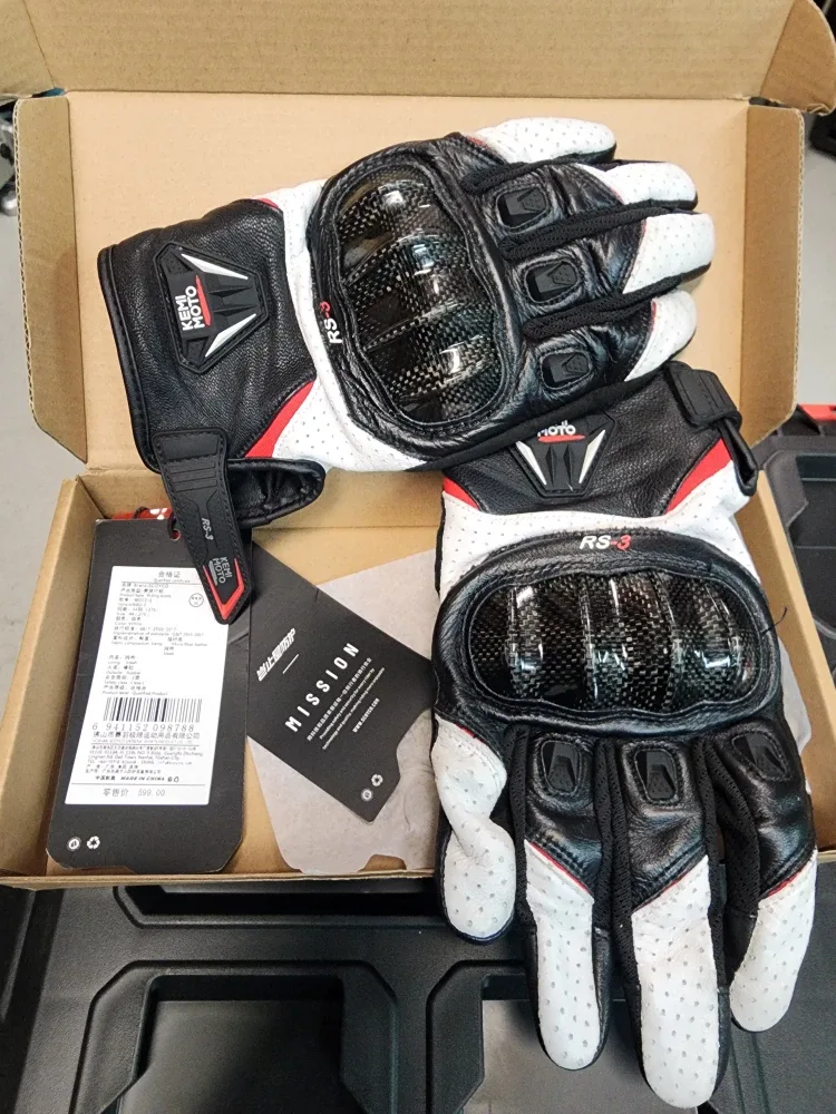 KEMIMOTO RS-3 Motorcycle Riding Gloves - Size L - Like New!