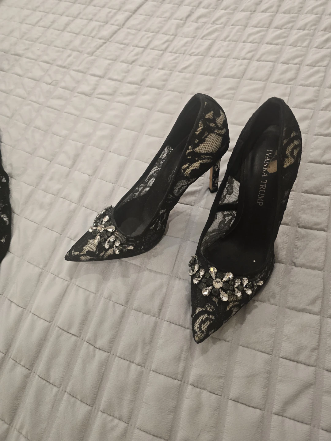 Ivanka Trump Black Lace Heels