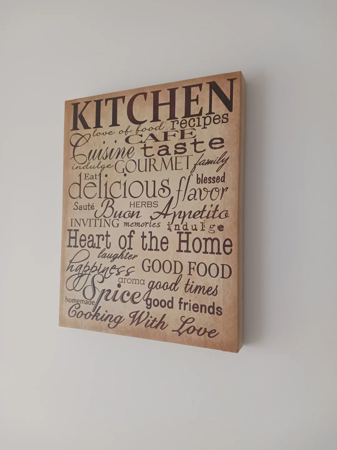Kitchen Themed Wall Art – Rustic Word Art Canvas image indicator(5)