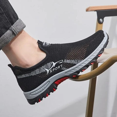 Black Mesh Slip-On Sport Shoes - photo 2