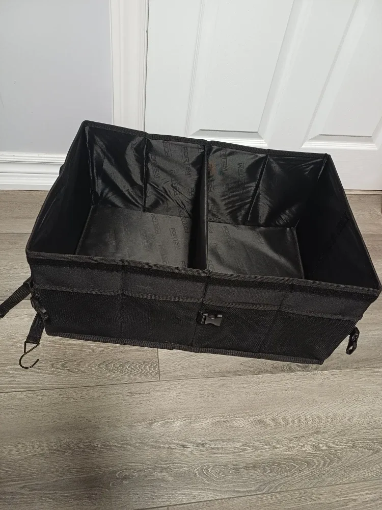 FORTEM Black Collapsible Car Trunk Organizer image indicator(8)
