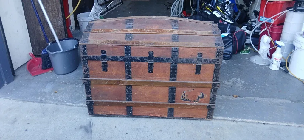 Antique steamer trunk