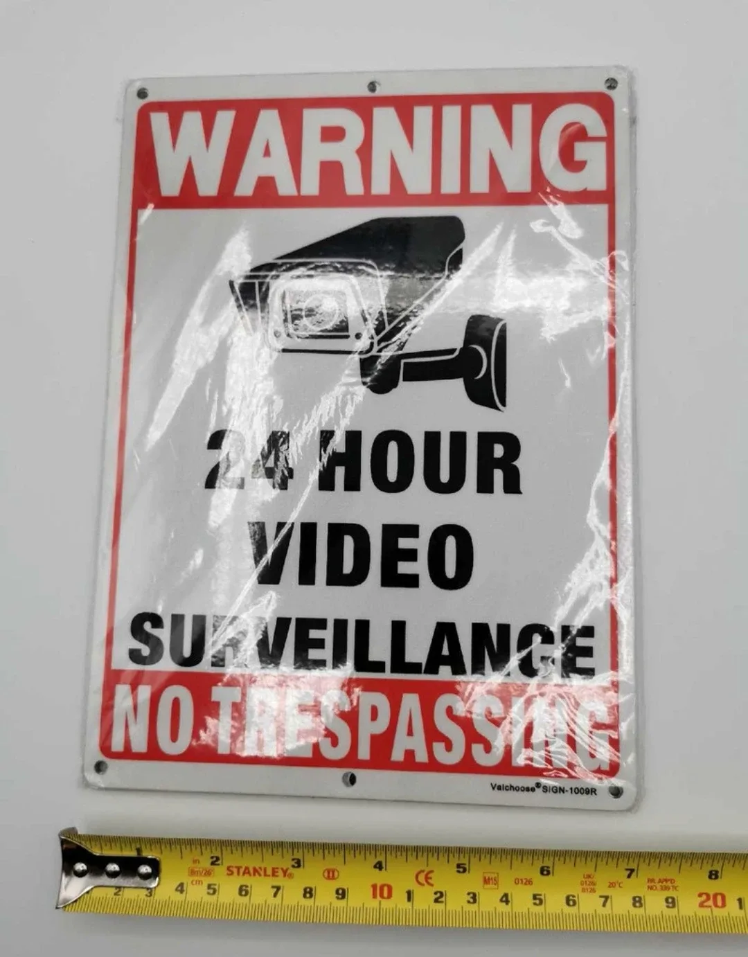 Valchoose SIGN-1009R 24 Hour Video Surveillance Sign （4-pack) image indicator(2)