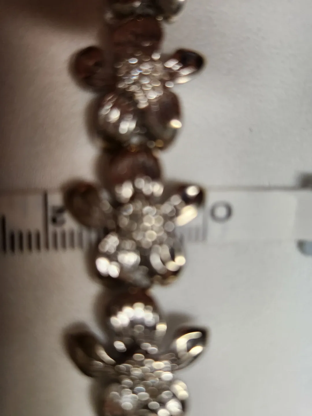 14 white gold Flower Design Bracelet