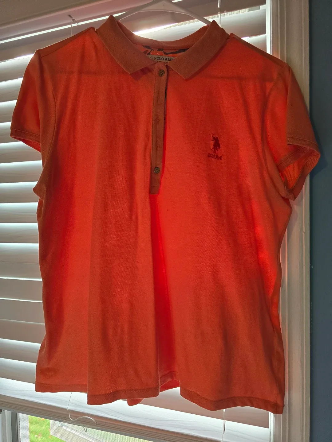 US Polo Assn Women's Coral Polo Shirt