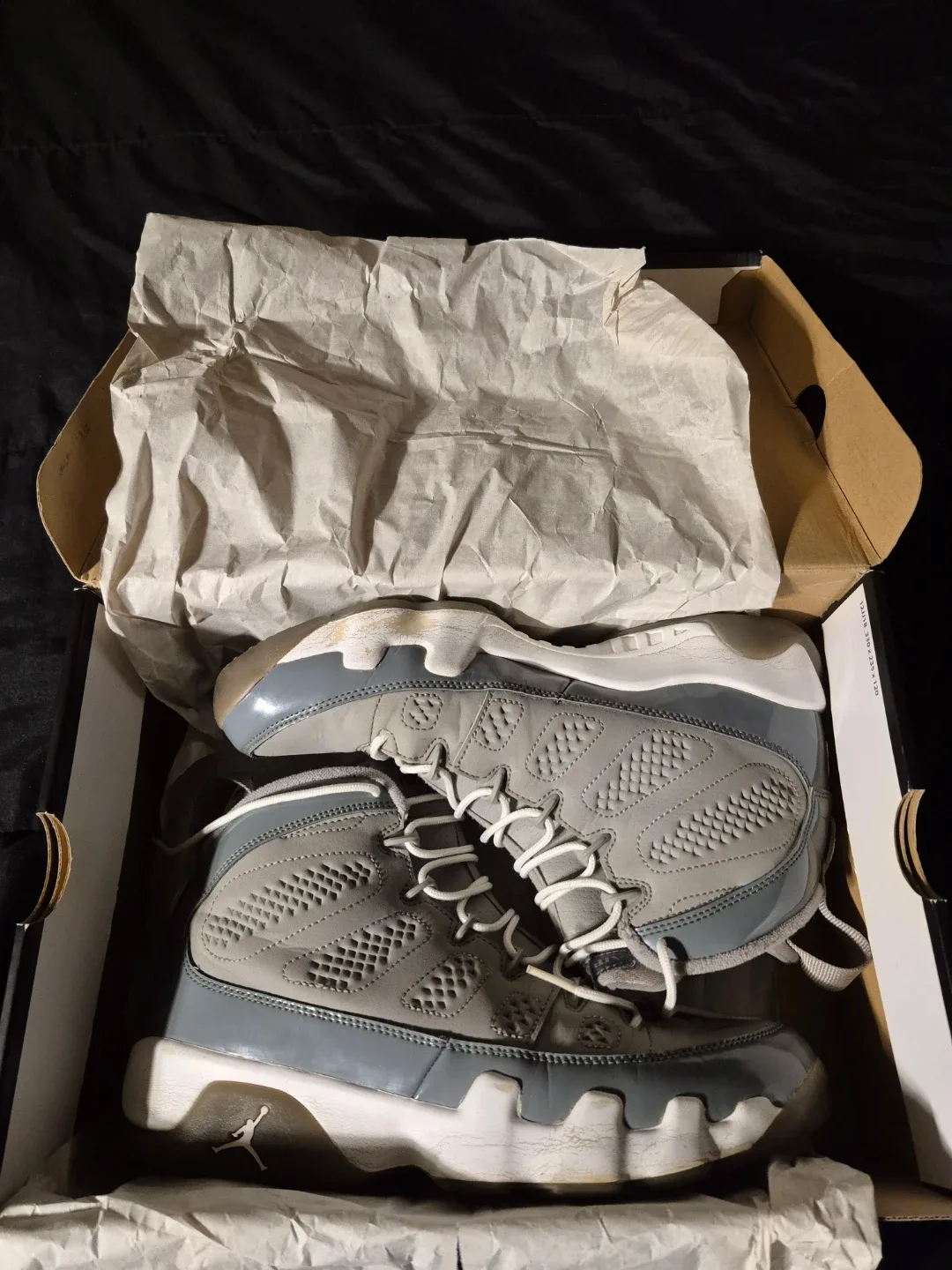 2012 Air Jordan 9 Retro Cool Grey Size 9