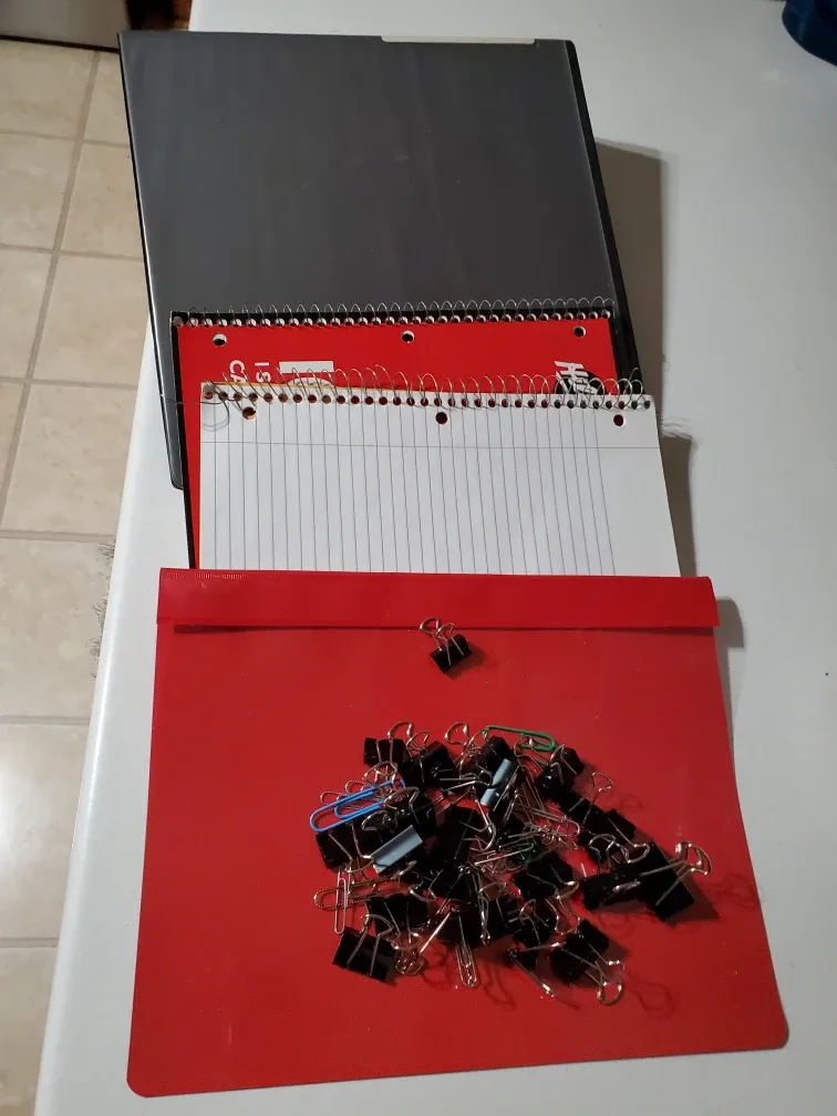 Binders, Notebooks, and Paper Clips