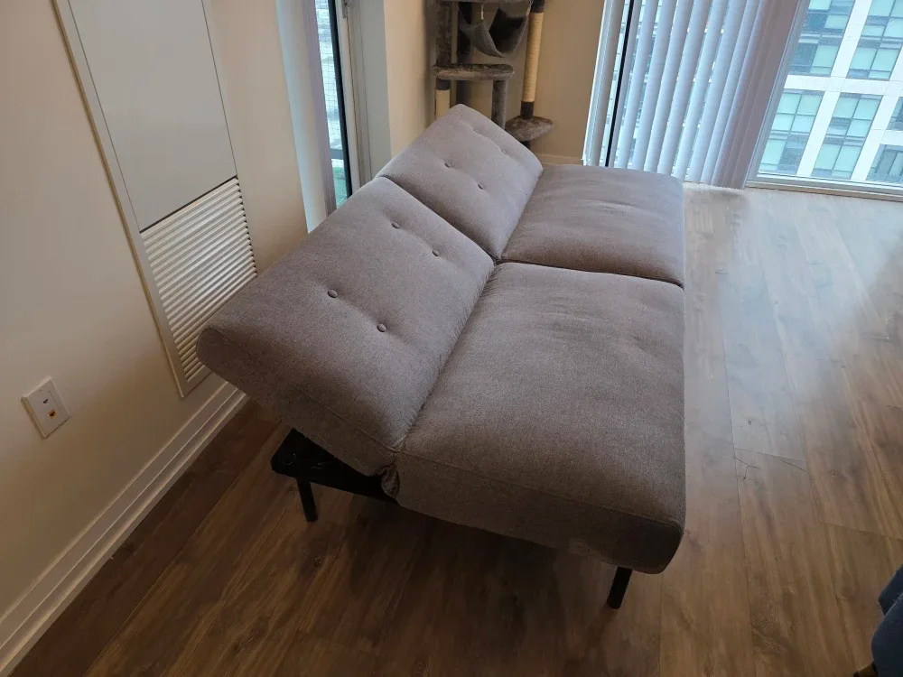 Grey Futon Sofa Bed - Needs to be gone by Dec 1!! image indicator(2)