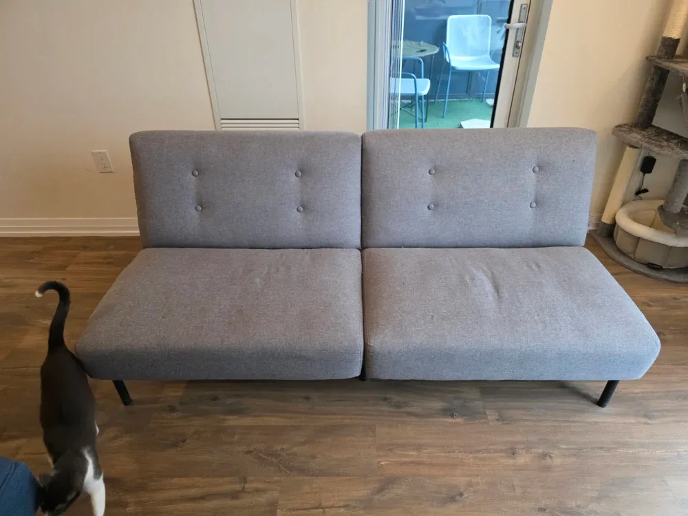 Grey Futon Sofa Bed - Needs to be gone by Dec 1!! image indicator(3)