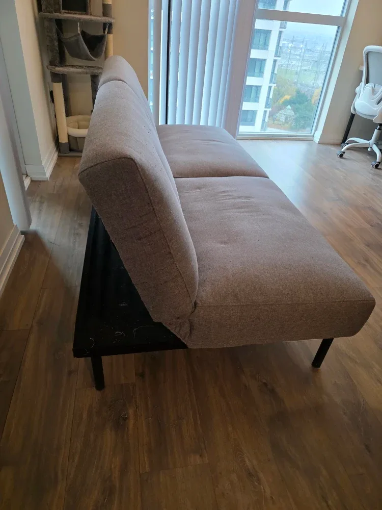 Grey Futon Sofa Bed - Needs to be gone by Dec 1!! image indicator(4)