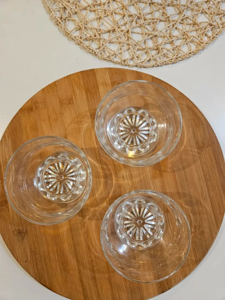 (Moving Sale) Set of 3 Glass Dessert Bowls