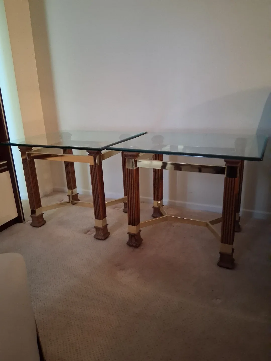 Glass Top End Tables - Set of 2 thumbnail