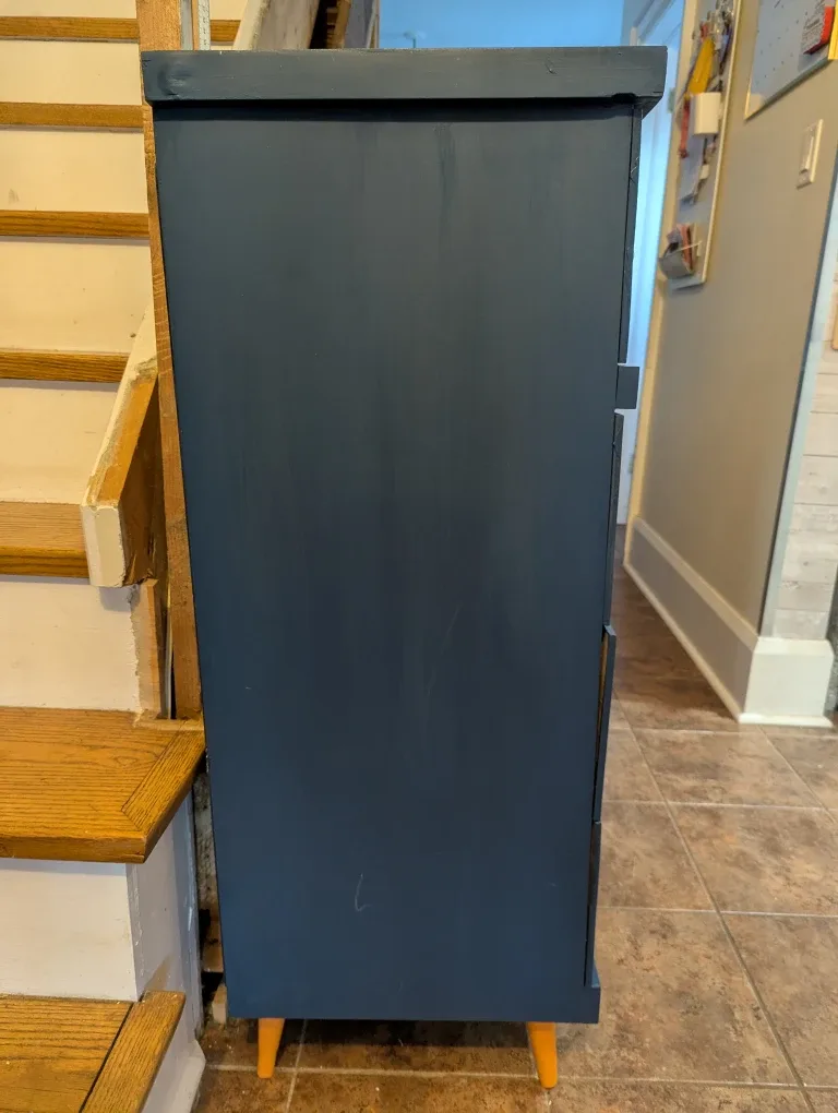 Blue Painted 4-Drawer Dresser - upcycled. image indicator(4)