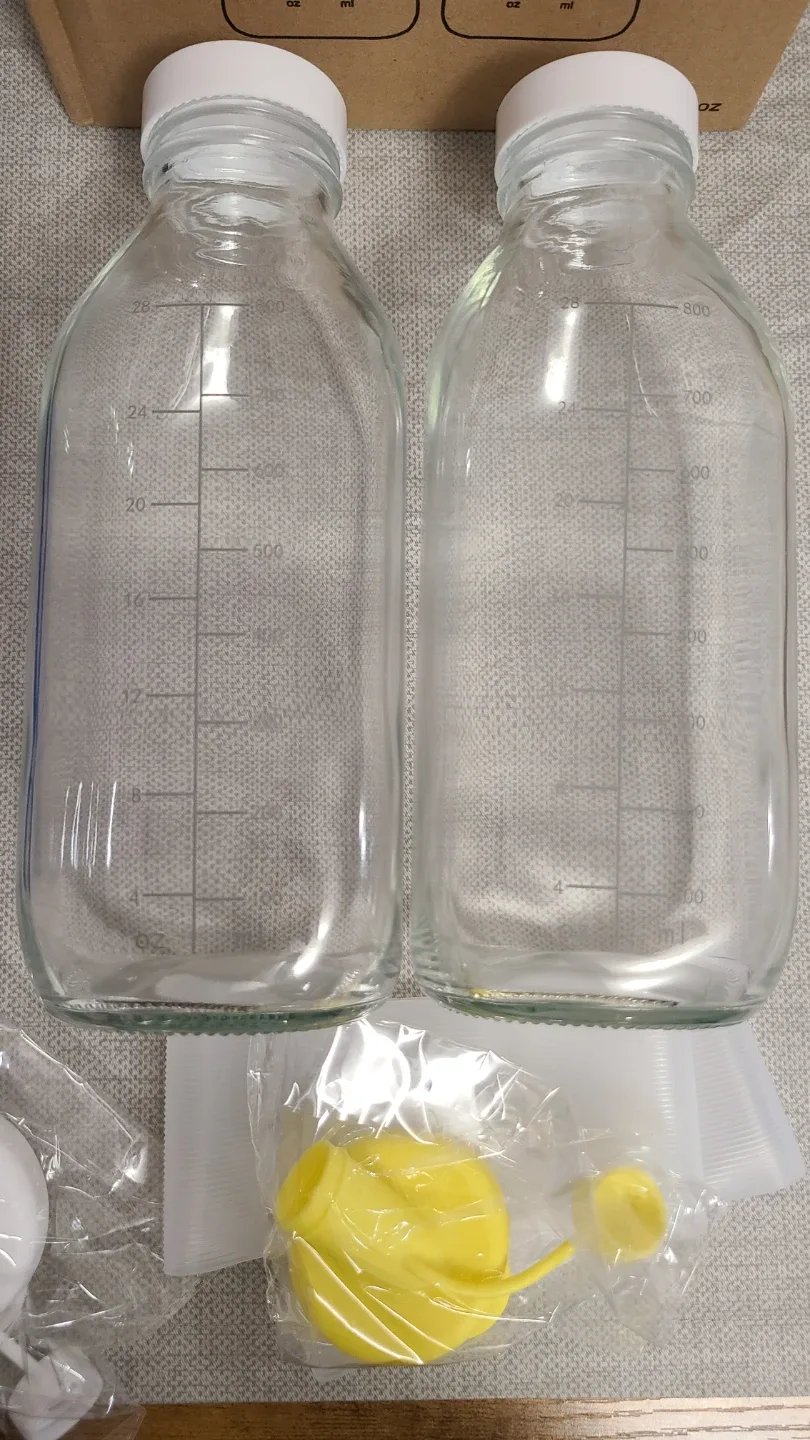1 L/ 32oz Reusable Glass Bottles (2 Pack)🥕 image indicator(5)
