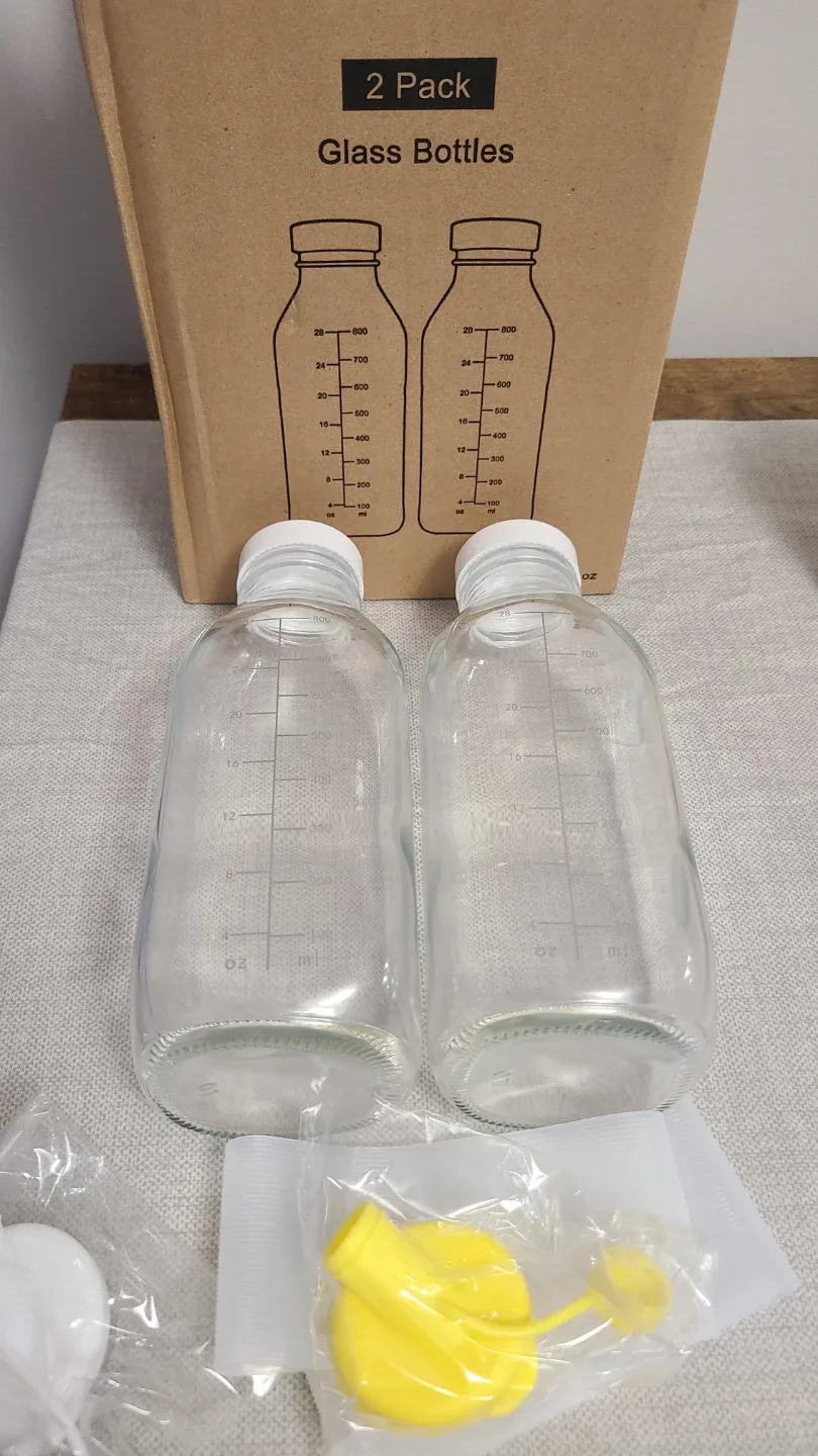 1 L/ 32oz Reusable Glass Bottles (2 Pack)🥕 image indicator(6)