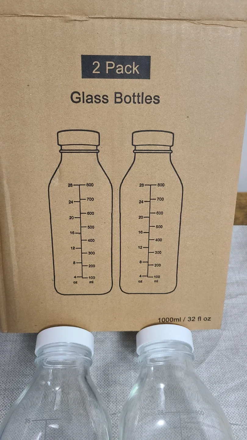 1 L/ 32oz Reusable Glass Bottles (2 Pack)🥕 image indicator(7)