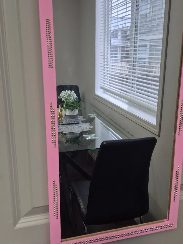 Pink Over-the-Door Mirror