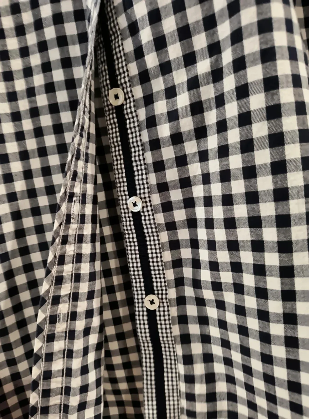 Talbots Black & White Gingham Button-Down Shirt image indicator(4)