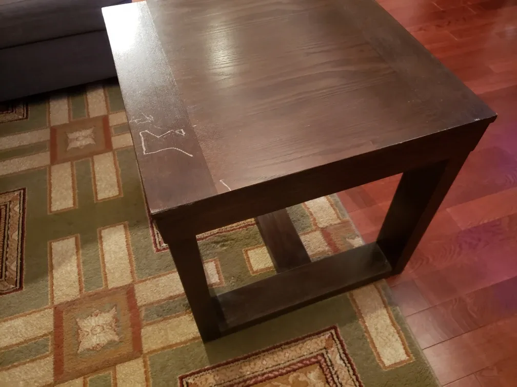 Dark Brown Wood End Table image indicator(2)