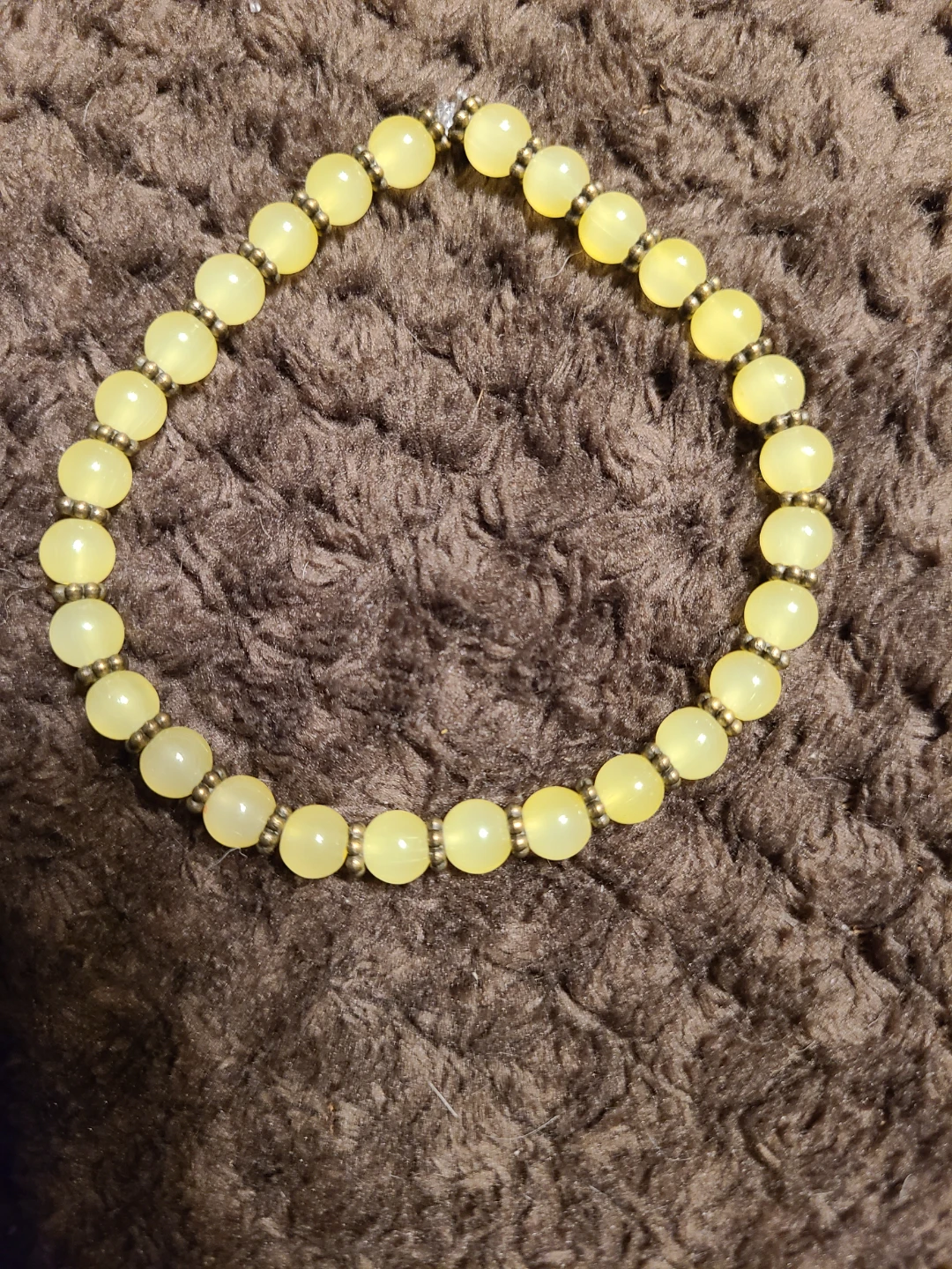 Yellow beaded bracelet