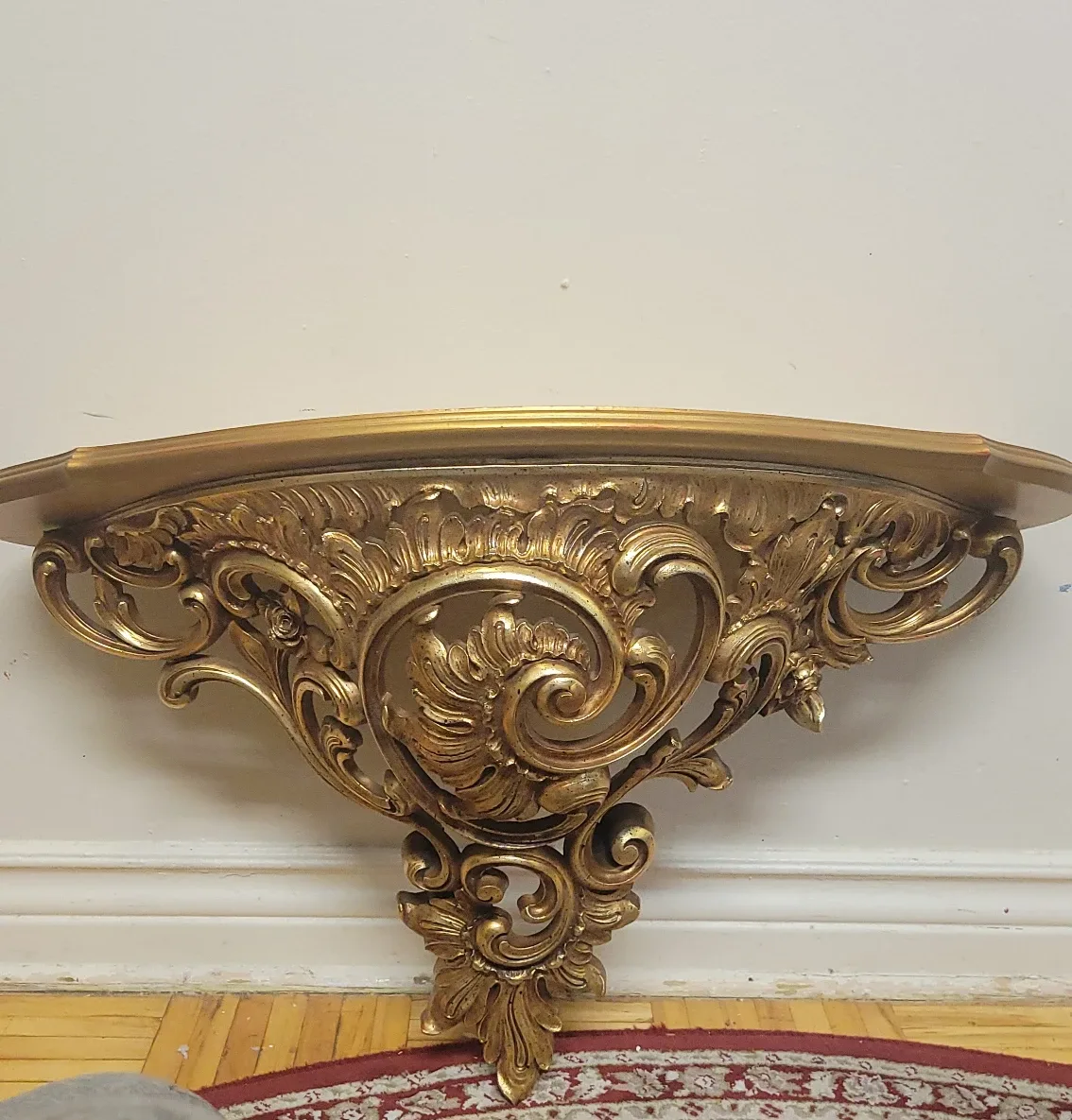 Ornate Gold Wall Shelf