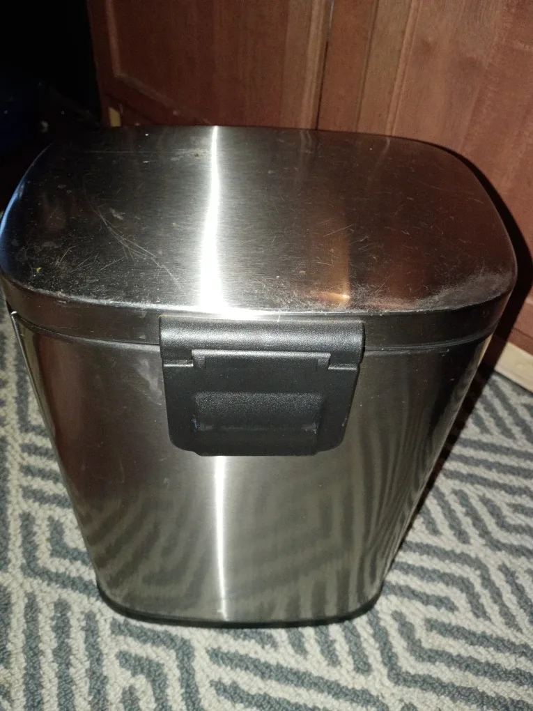 Stainless Steel Step waste paper basket trash can image indicator(3)