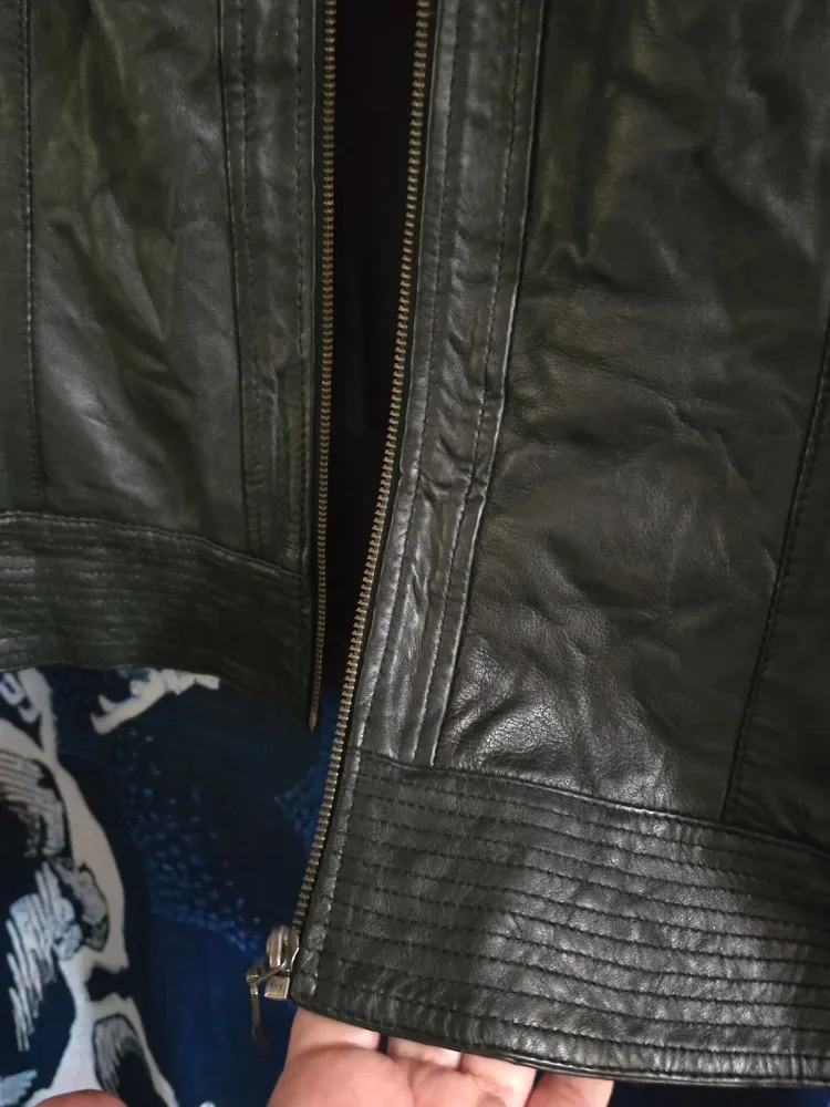 Planet Black EDGY Cool  Leather Jacket M #thriftypicks image indicator(3)