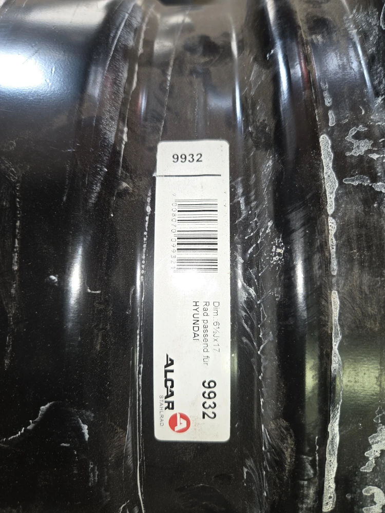 Set of 4 black steel wheels, 17 inch. - photo 2