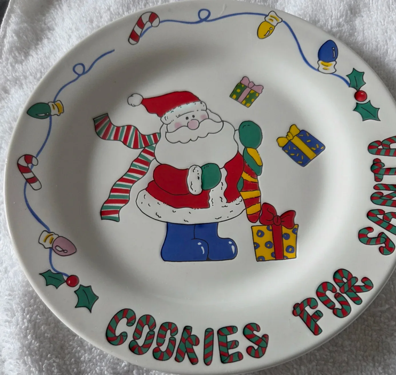 Christmas Cookies for Santa Plate