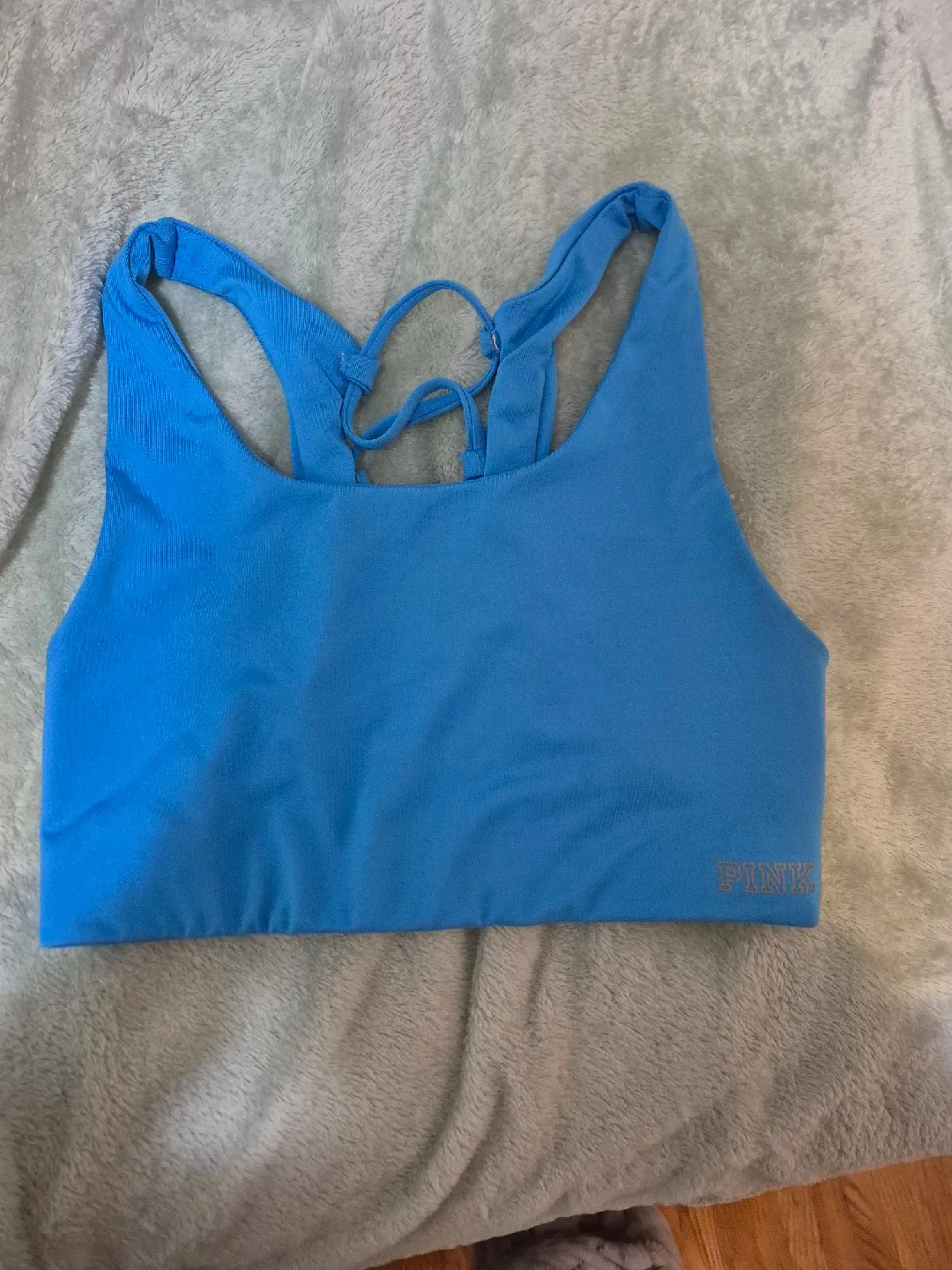 PINK Victoria's Secret Blue Sports Bra thumbnail