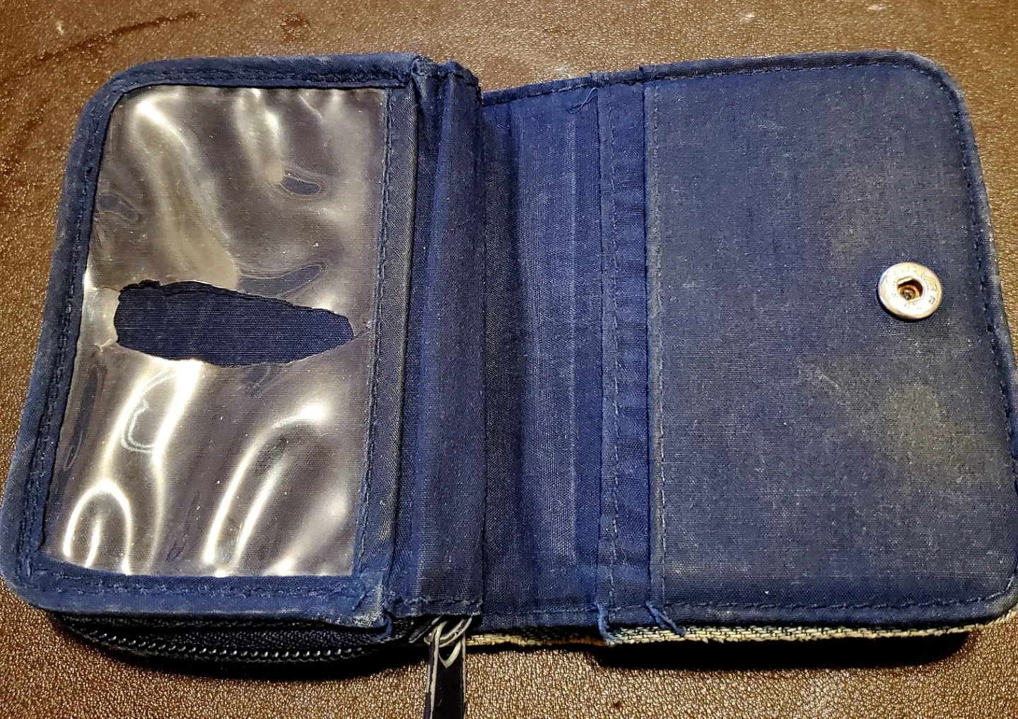 Denim Wallet with Cherry Design image indicator(2)