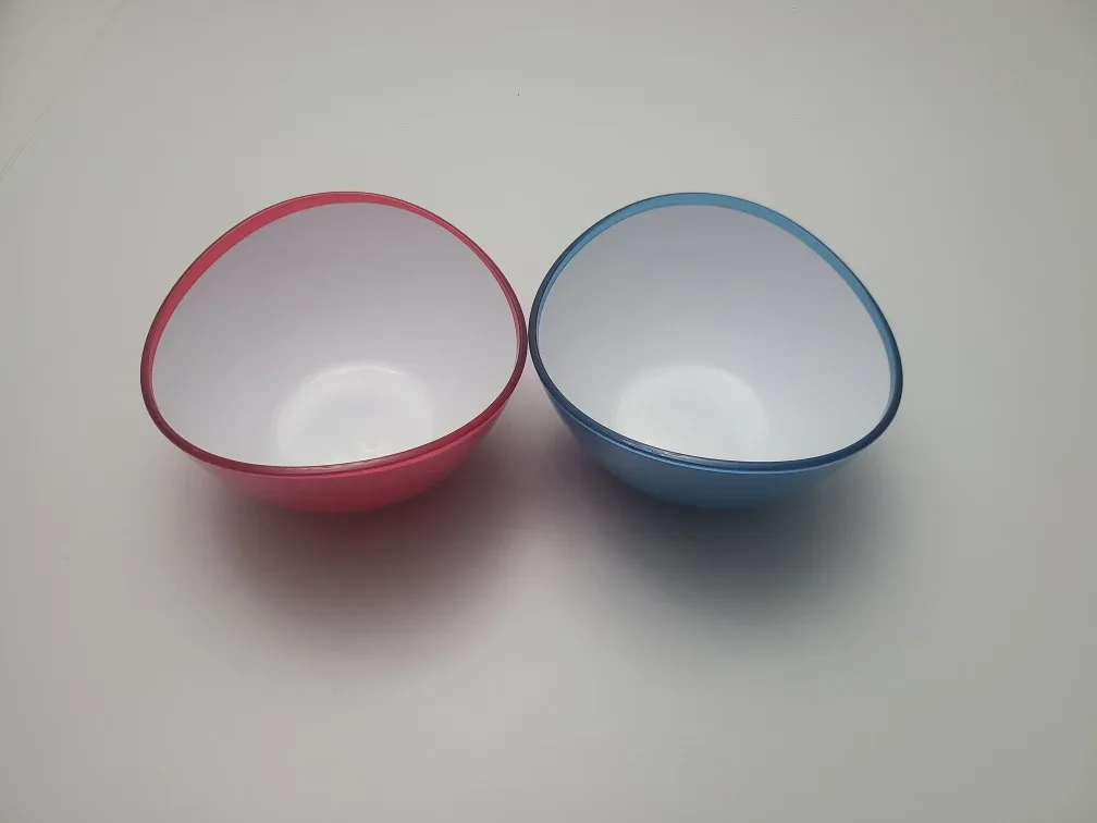 Two Plastic Bowls - Red and Blue image indicator(2)