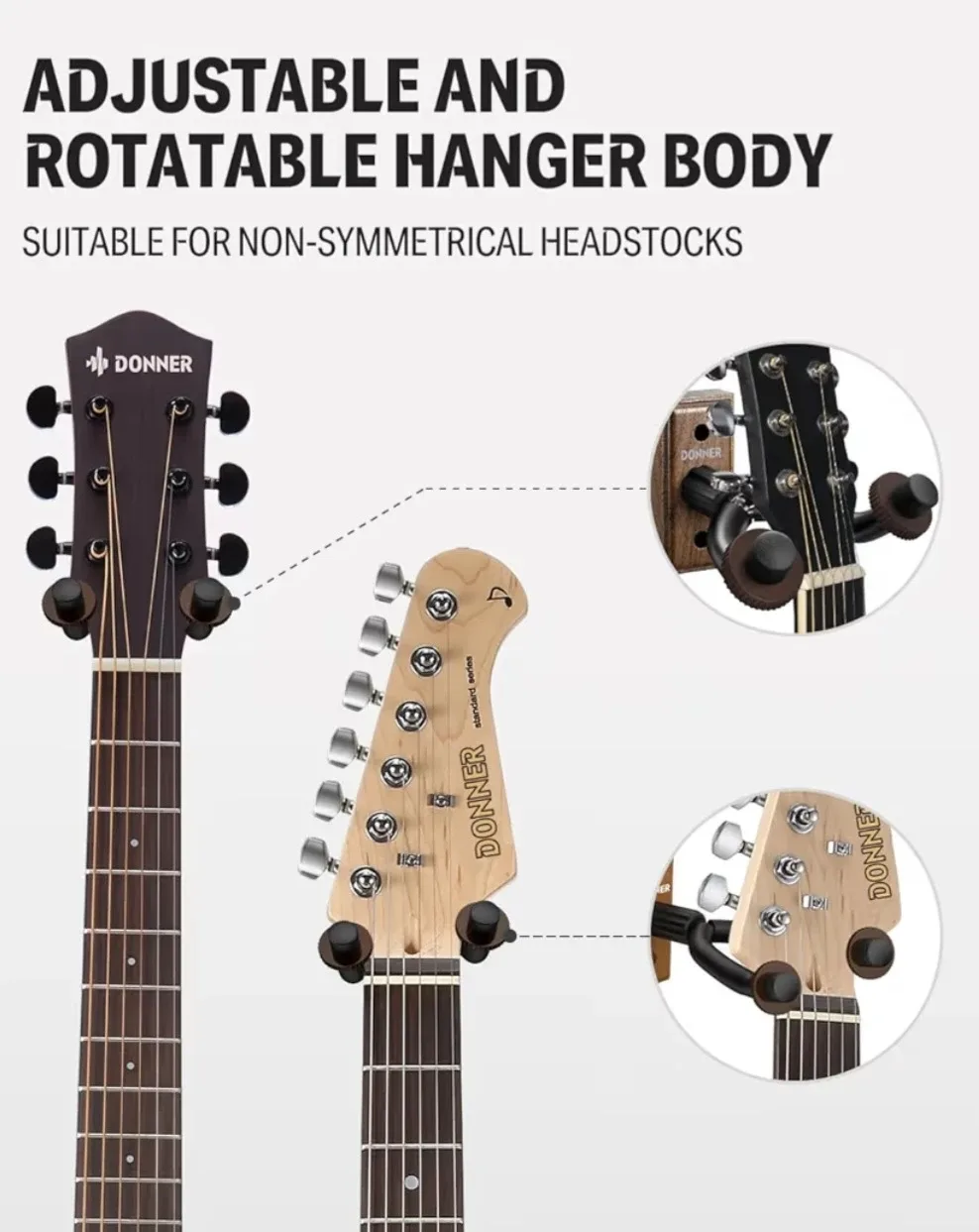 Donner Guitar Wall Mount Hanger image indicator(3)