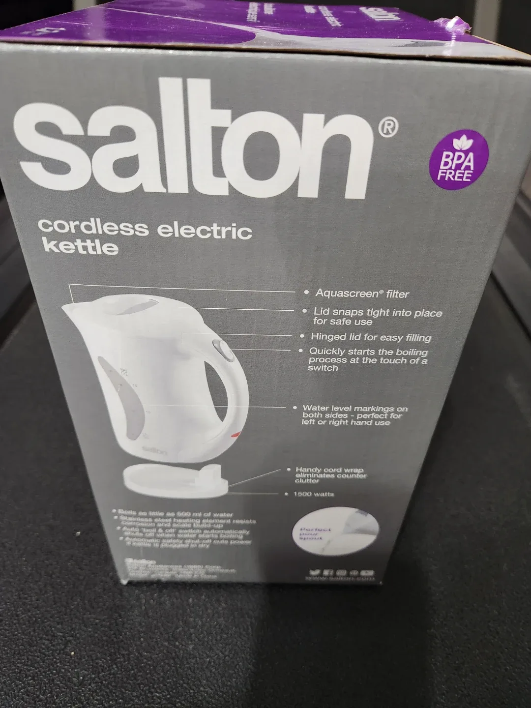 New Salton Cordless Electric Kettle 1.7L image indicator(2)