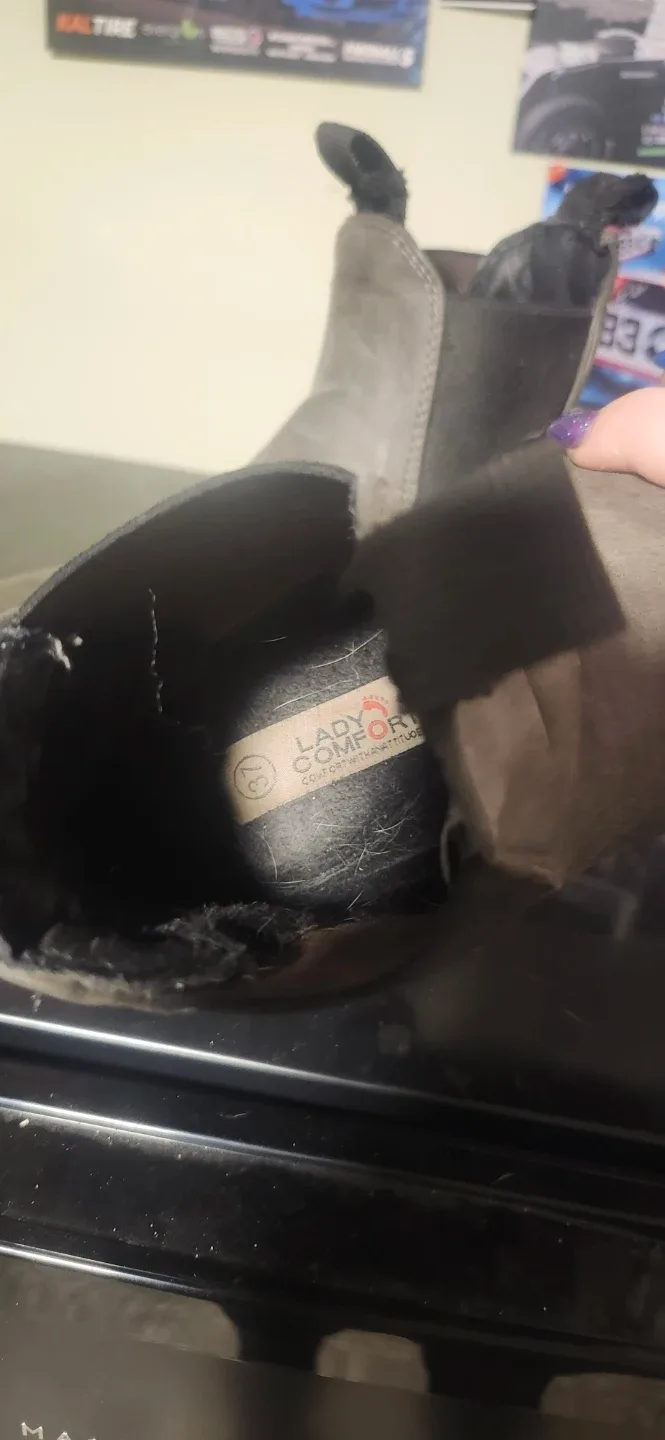 Lady Comfort Grey Chelsea Boots - Size 7 image indicator(2)