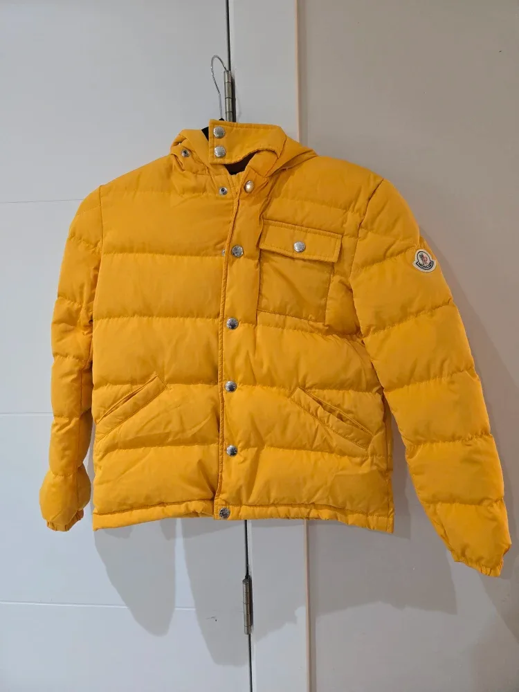 Moncler Yellow Puffer Jacket, Size 5