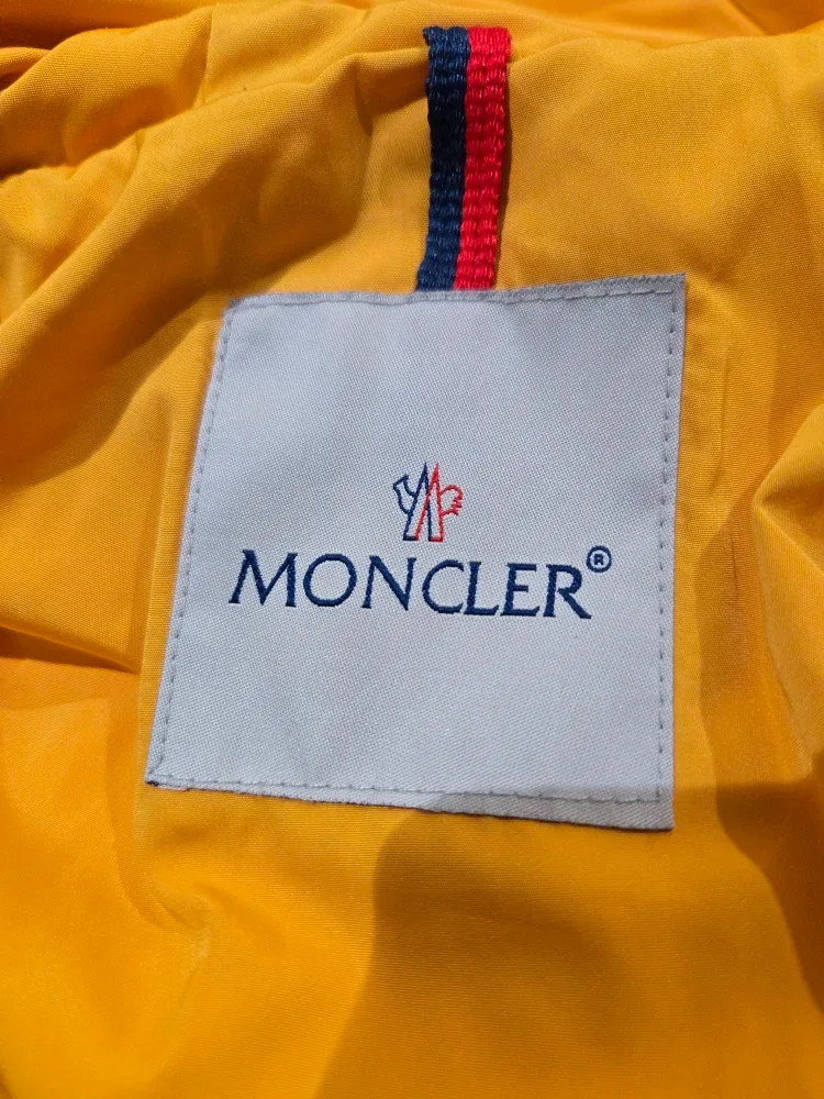 Moncler Yellow Puffer Jacket, Size 5 image indicator(3)