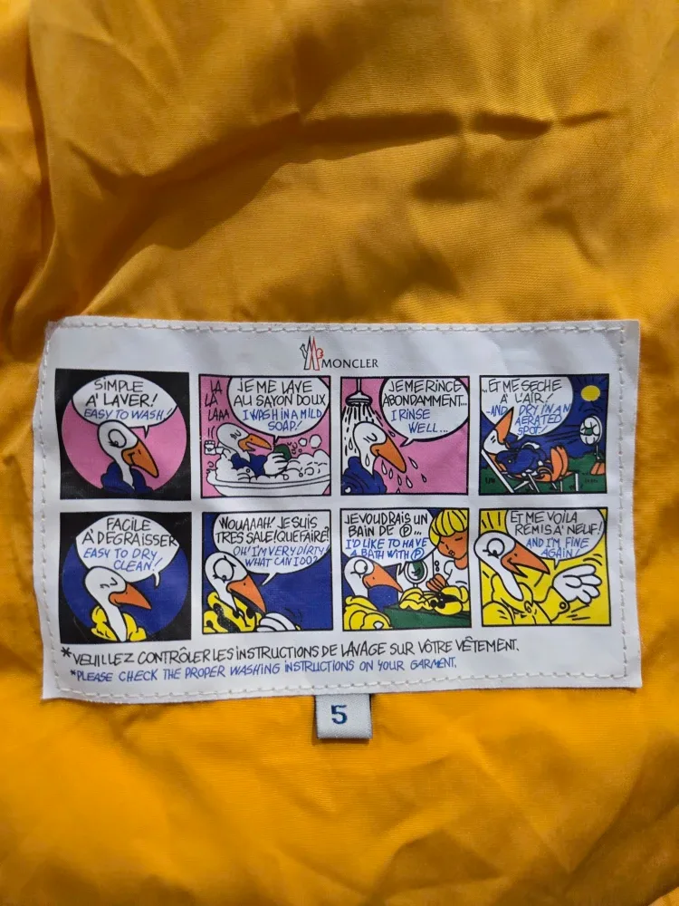 Moncler Yellow Puffer Jacket, Size 5 image indicator(4)