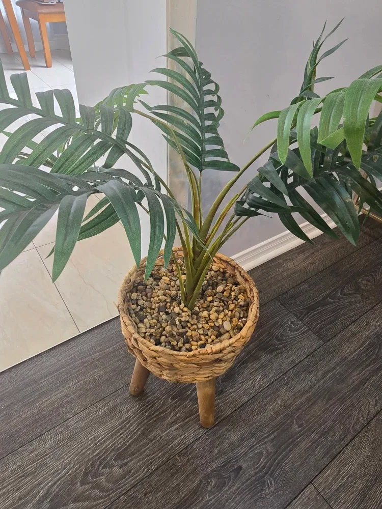 Artificial Palm Plant in Wicker Pot