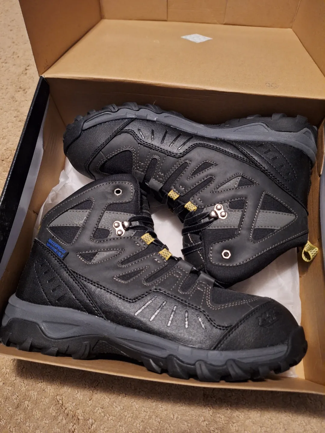 New Workload Wellington 75 Men's Black Steeltoe Boots - Size 11