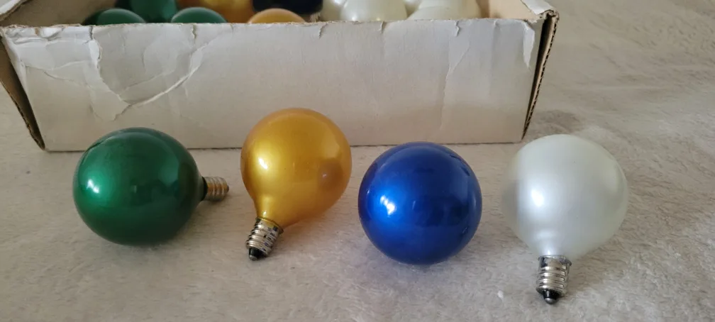 Vintage Christmas Light Bulbs - Multi-Colour image indicator(4)